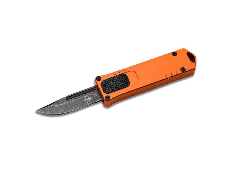 چاقو اتوماتیک بوکر پلاس یواس‌بی او‌تی‌اف دو نارنجی سوخته 06EX267