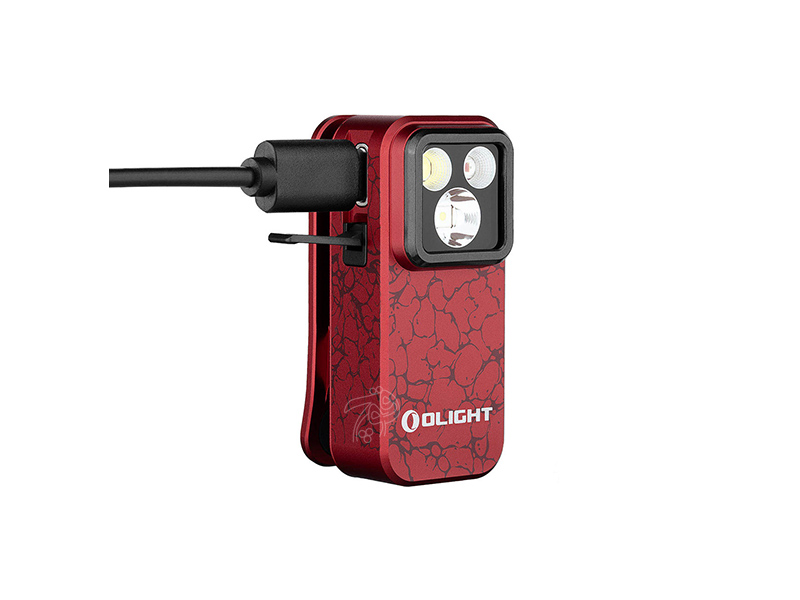 چراغ قوه گیره دار شارژی اولایت اوکلیپ پرو مولتن لاوا با نور سفید و قرمز