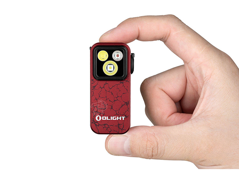 چراغ قوه گیره دار شارژی اولایت اوکلیپ پرو مولتن لاوا با نور سفید و قرمز