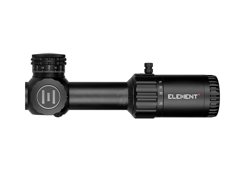 دوربین روی سلاح المنت هلیکس نسل2 6 تا 24 در 50 با رتیکل APR-1C واحد کلیک میل رادیان و FFP