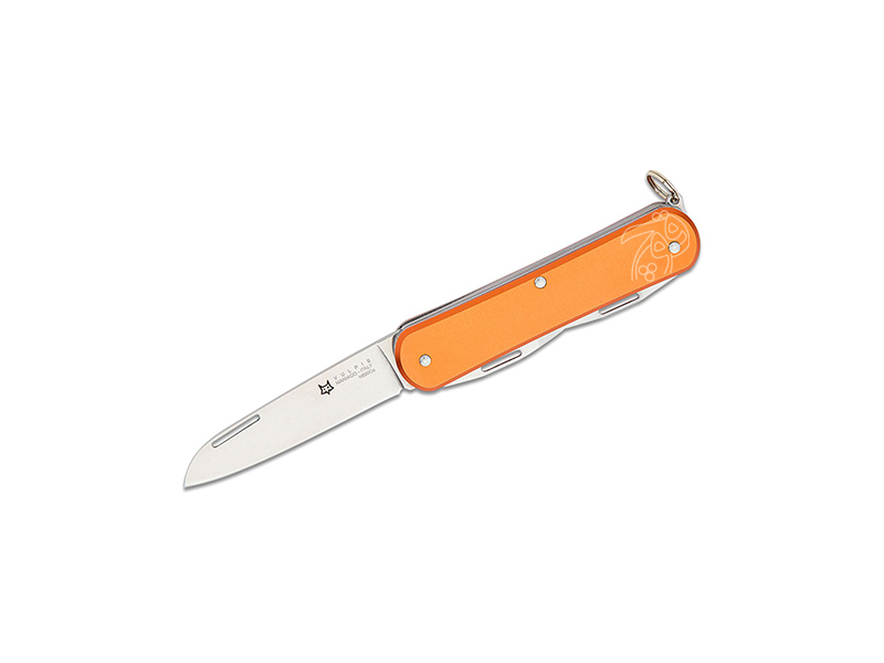 چاقو چند کاره جیبی 4 تیغه با اره فاکس ولپیس نارنجی FX-VP130-S4 OR