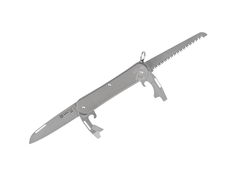 چاقو چند کاره جیبی 4 تیغه با اره فاکس ولپیس تیتانیوم FX-VP130-S4 TI